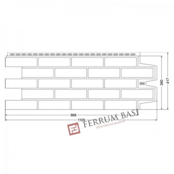 Панель фасадная Grand Line Клинкерный кирпич терракотовая 1105х417 мм - фото 2 - id-p177820105