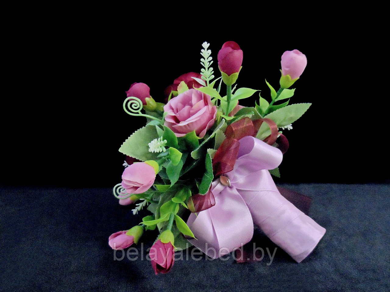 Букет дублёр свадебный. Розы бордовые и пудровых оттенков - фото 2 - id-p177824927