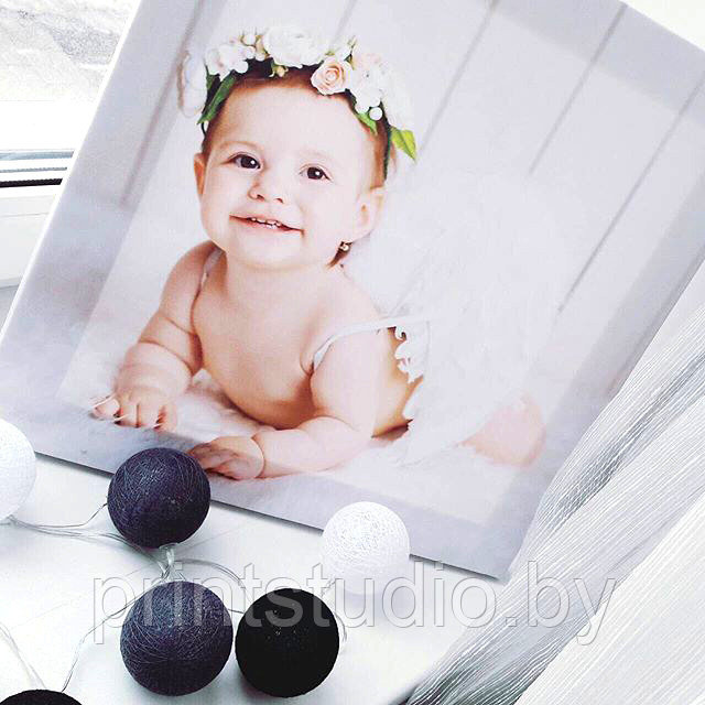 Фотопортрет на холсте 100% хлопок, 20*20 см, на подрамнике