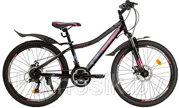 Велосипед подростковый Nameless J4000DW 24" розово-синий