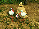 Набор Садовые фигуры из полистоуна семья Аистов (маленький, средний, большой), фото 3