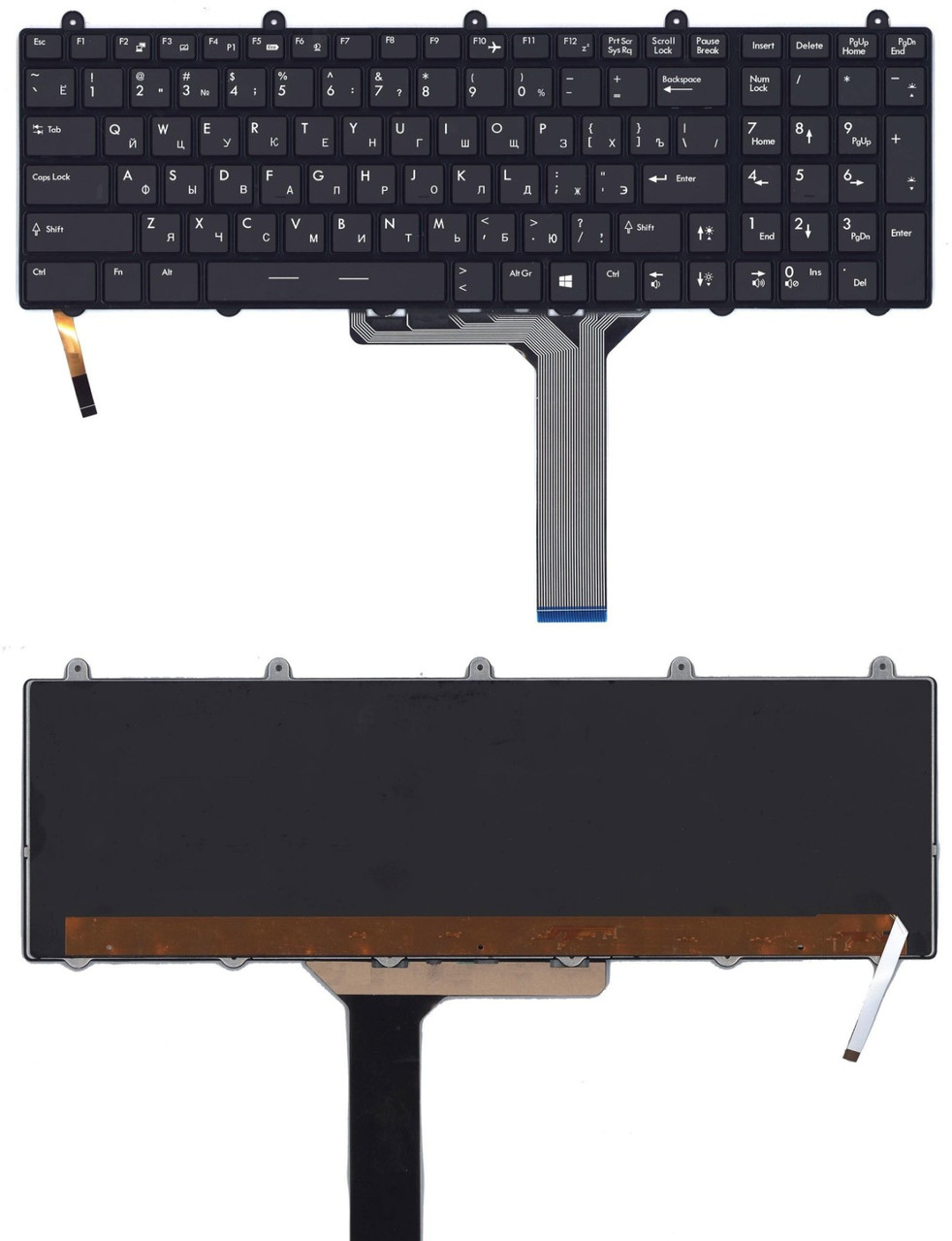 Клавиатура  MSI GE60 черная с подсветкой, 7 цветов