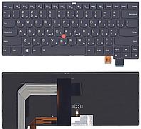 Клавиатура ноутбука Lenovo Thinkpad T460S, черная, с подсветкой