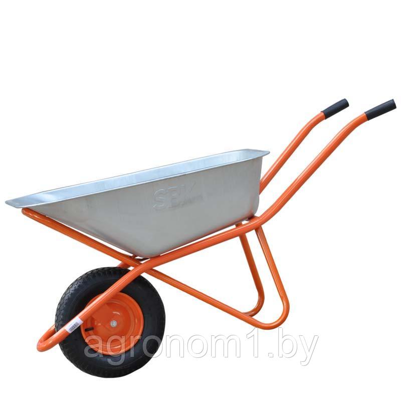 Тачка строительная SBK 1х140 (0,9мм, до 140 л, до 350 кг, 1x4.00-8, пневмо, ось 16*100)