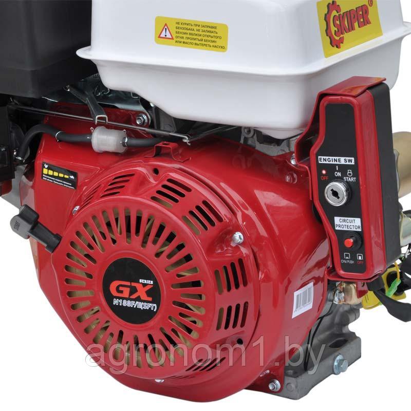 Двигатель бензиновый SKIPER N188F/E(SFT) (электростартер) (13 л.с., шлицевой вал диам. 25мм х40мм) - фото 3 - id-p177832162