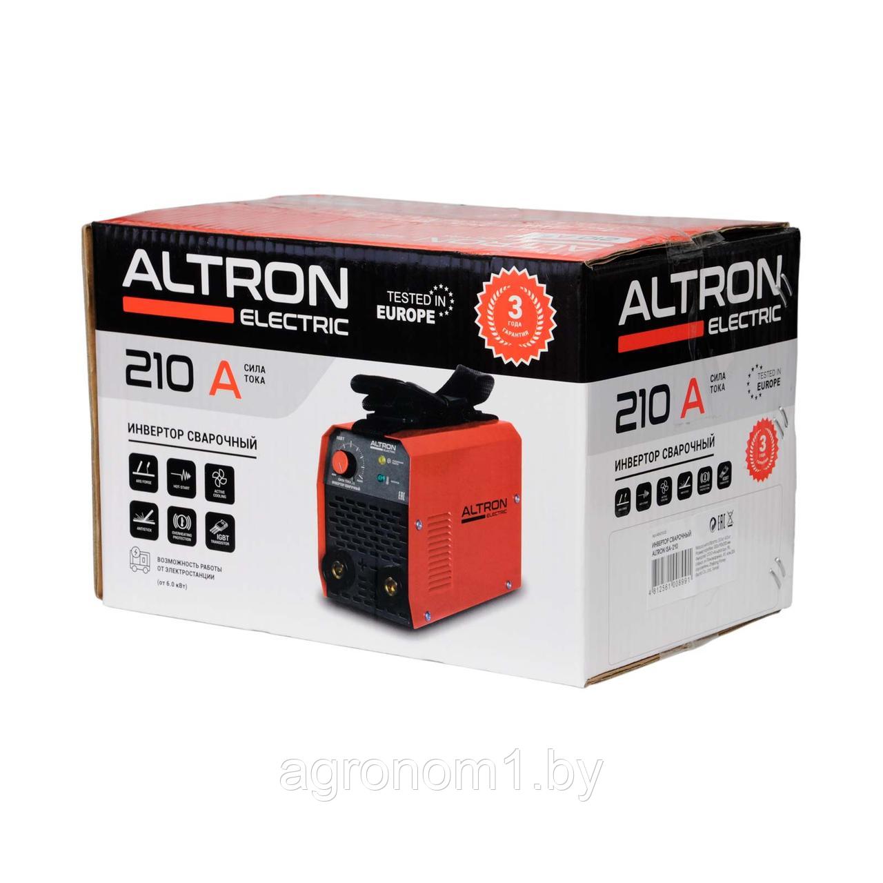 Инвертор сварочный ALTRON ISA-210-2 (3 ГОДА гар., 160-260 В, 210А, 1,6-3,2 мм, от 6,0 кВт) - фото 5 - id-p177832373