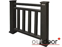 Ограждение из ДПК Outdoor "Классик плюс" 1000*1000 мм. 3D STORM BLACK