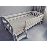 Кровать односпальная с бортиком и лестницей Эрни 90х200, фото 3