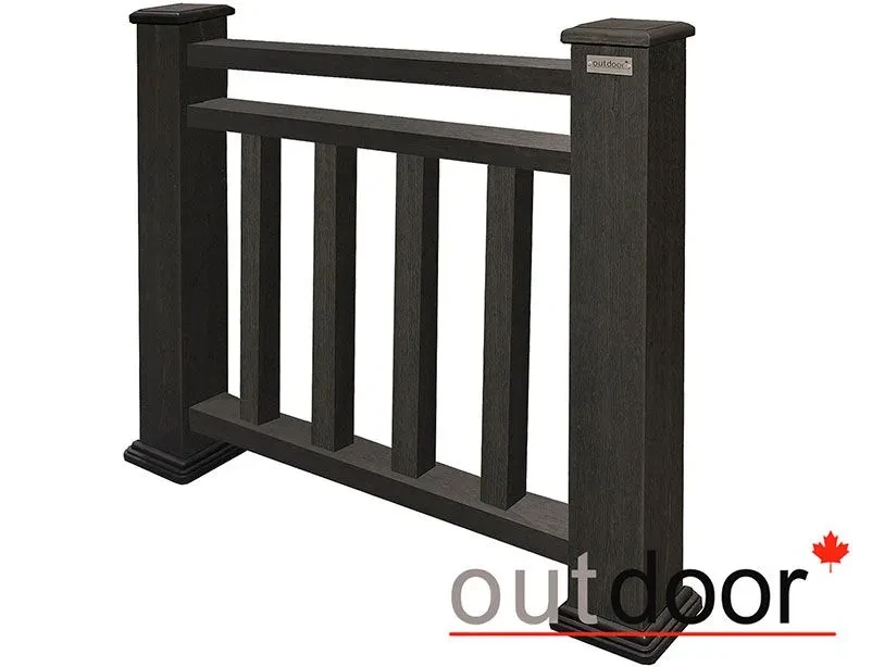 Ограждение из ДПК Outdoor "Классик плюс" 1000*1500 мм. 3D STORM BLACK