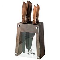 Набор кухонных ножей Agness на подставке 6 предметов 911-678