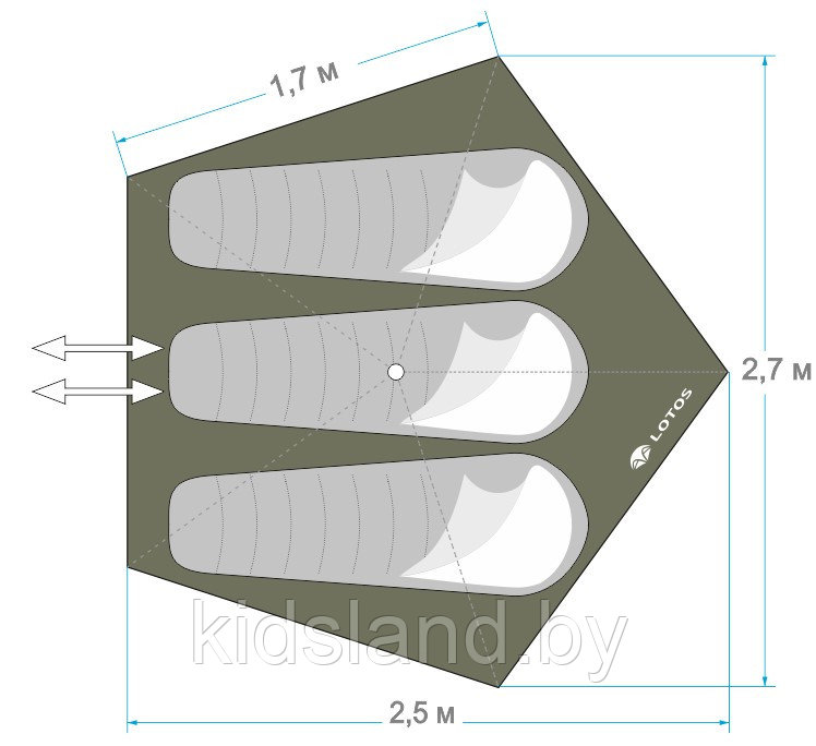Летняя палатка Лотос 3 Саммер (2021) - фото 8 - id-p177840221