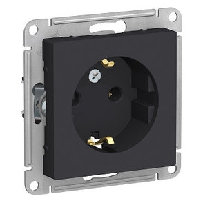 ATN001043 Atlasdesign розетка с заземлением, 16А, механизм, карбон, фото 2