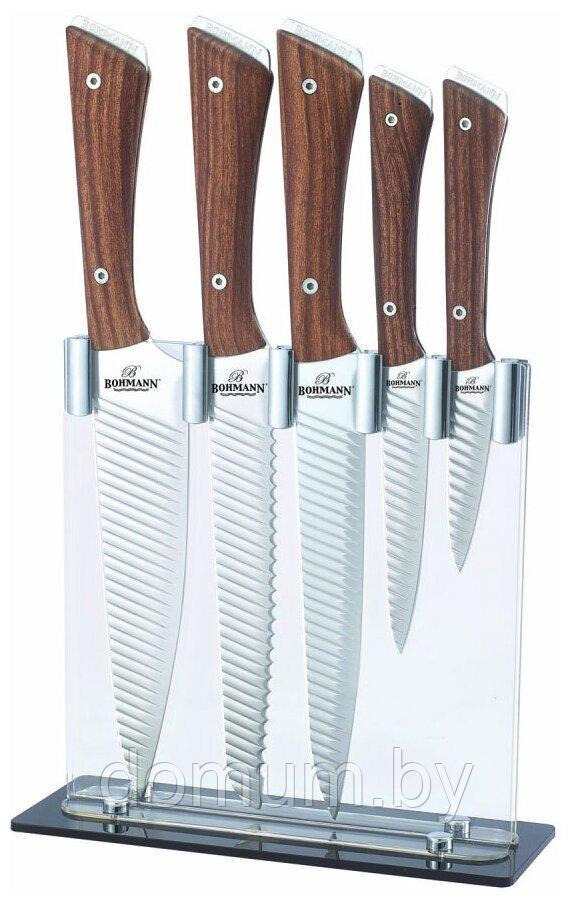 Набор кухонных ножей Bohmann на подставке 6 предметов BH-5099 - фото 1 - id-p177843612