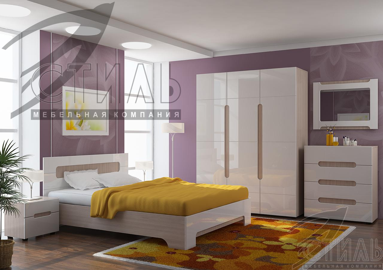 Кровать полуторная 1,4 Палермо с настилом (2 варианта цвета) фабрика Стиль - фото 5 - id-p177843889