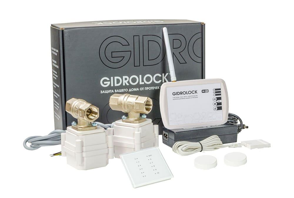 Система защиты от протечек Gidrolock Radio + WIFI 1/2" 12V - фото 1 - id-p177844282