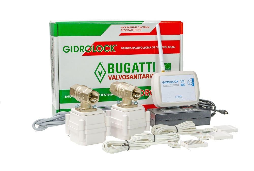 Система защиты от протечек Gidrolock Bugatti WIFI 3/4" 12V - фото 1 - id-p177844284