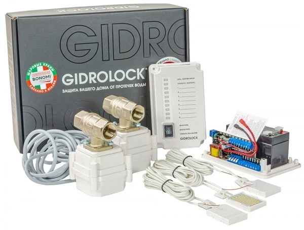 Система защиты от протечек Gidrolock Premium Radio Bonomi 1/2" 12V - фото 1 - id-p177844294