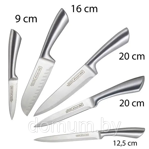 Набор кухонных ножей Kamille на подставке KM-5130 - фото 7 - id-p177844128