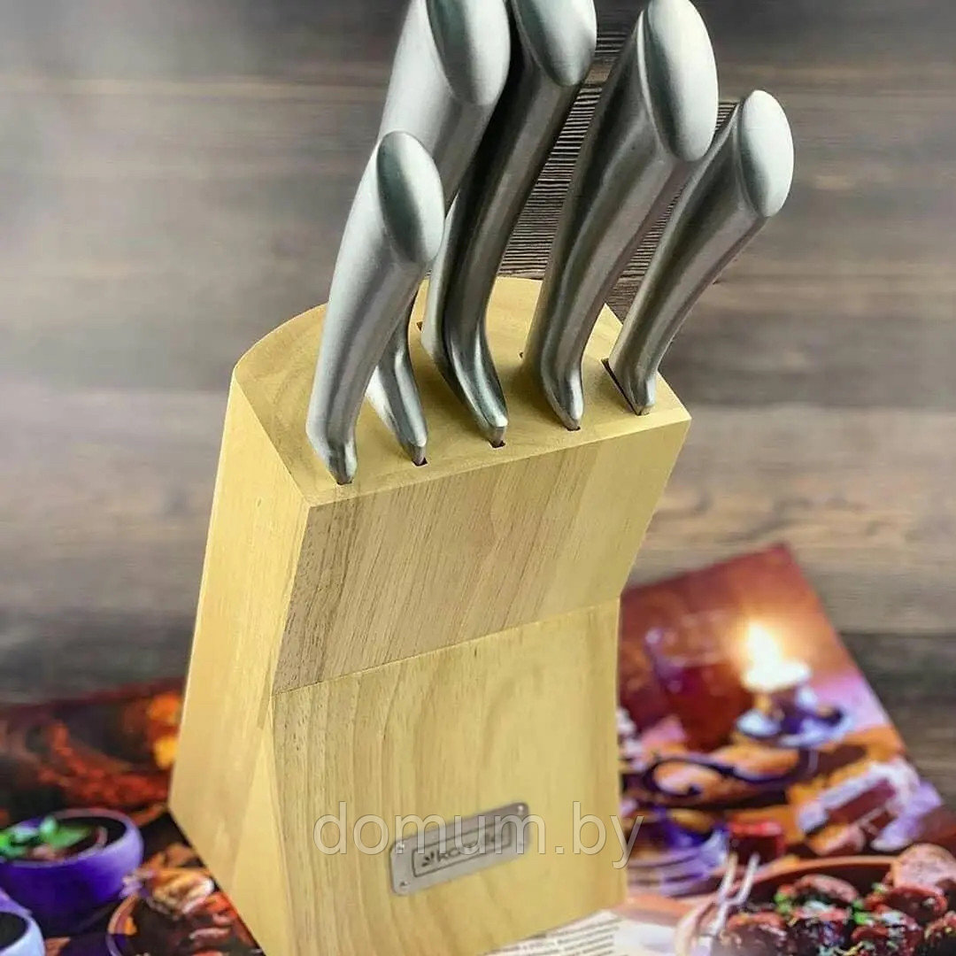 Набор кухонных ножей Kamille на подставке KM-5130 - фото 1 - id-p177844128