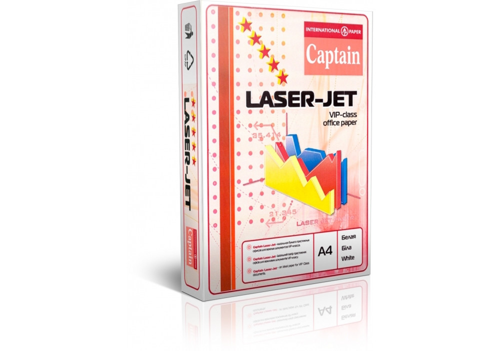 Бумага А4 80г/м "Captain Laser-jet" А-класс