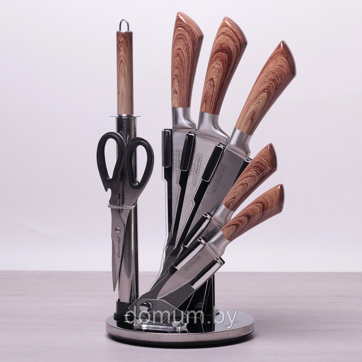 Набор кухонных ножей Kamille на подставке KM-5048 - фото 1 - id-p177843848