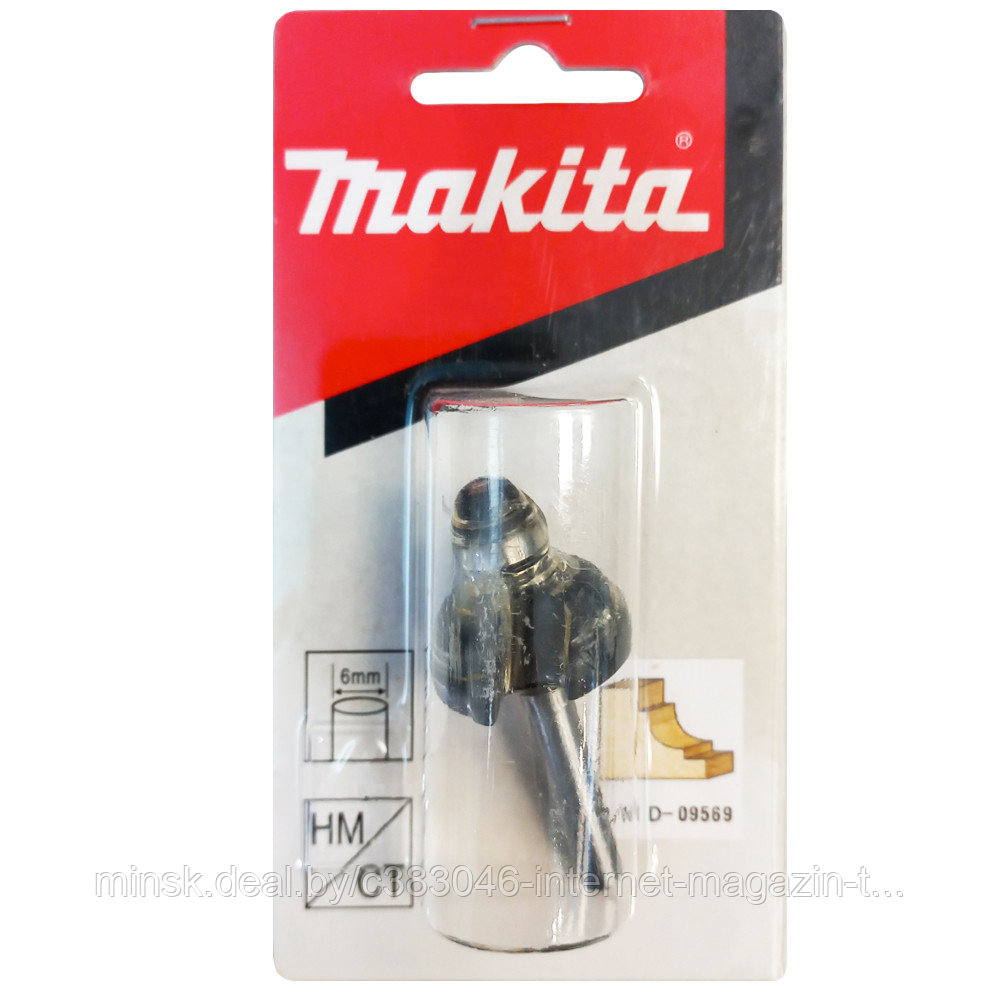 Фреза карнизная R6 25.9x12x32 / хв 6 мм MAKITA (D-09569) - фото 1 - id-p150680352