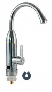 Кран-водонагреватель UNIPUMP BEF-016-03 (хромир. пластик) +цифровой дисплей - фото 1 - id-p177849832