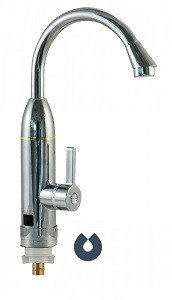 Кран-водонагреватель UNIPUMP BEF-016-03 (хромир. пластик) +цифровой дисплей, фото 2
