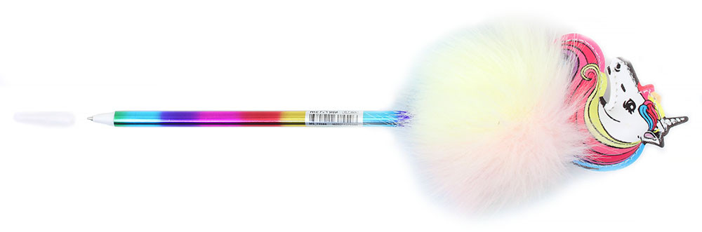 Ручка шариковая Meshu Rainbow Unicorn, корпус цветной, стержень синий - фото 1 - id-p177845824
