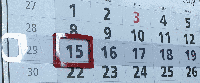 Курсор для календарей на жесткой ленте STARBIND, 100 шт, 2P (24*17) , красный, 421-600 мм