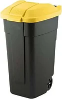 Контейнер для мусора на колесах REFUSE BIN 110 л, черный/желтый(214128)