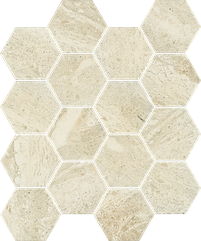 Sunlight stone beige mozaika hexagon 22*25.5