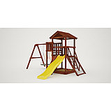 Детская площадка Савушка Мастер 2 с качелями Гнездо 1 метр (Махагон), фото 3