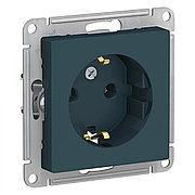 ATN000843 Atlasdesign розетка с заземлением, 16А, механизм, изумруд