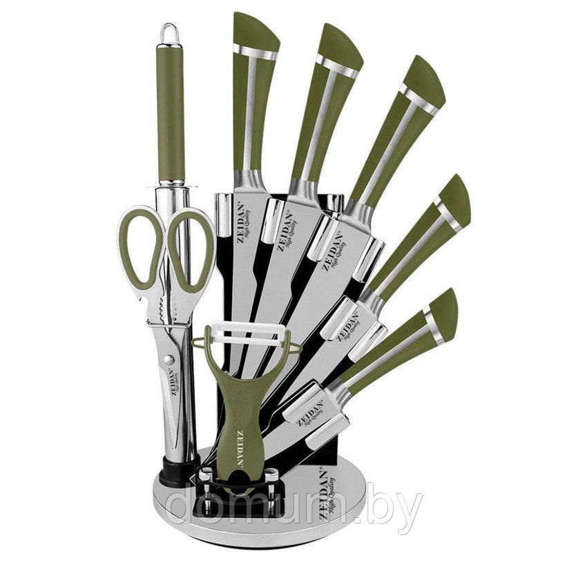 Набор ножей на подставке 9 пр. Zeidan Z-3103 - фото 1 - id-p177862407