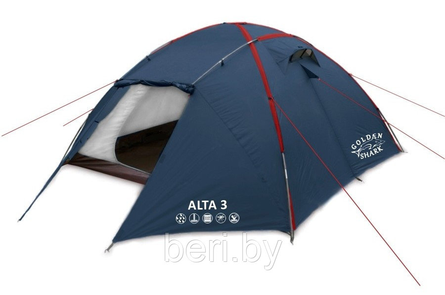 Палатка GOLDEN SHARK Alta 3, двухслойная, 6000 мм, GS-ALTA-3 - фото 3 - id-p177877520
