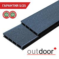 Террасная доска ДПК Outdoor 150*25*4000 мм. вельвет/шлифованная черная