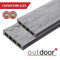 Террасная доска ДПК Outdoor 3D 120*25*4000 мм. STORM GREY серая