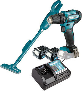 Makita CLX226X1 (шуруповерт, пылесос, 2 АКБ)