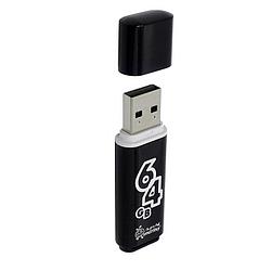 64GB Glossy series Black USB флеш SMARTBUY