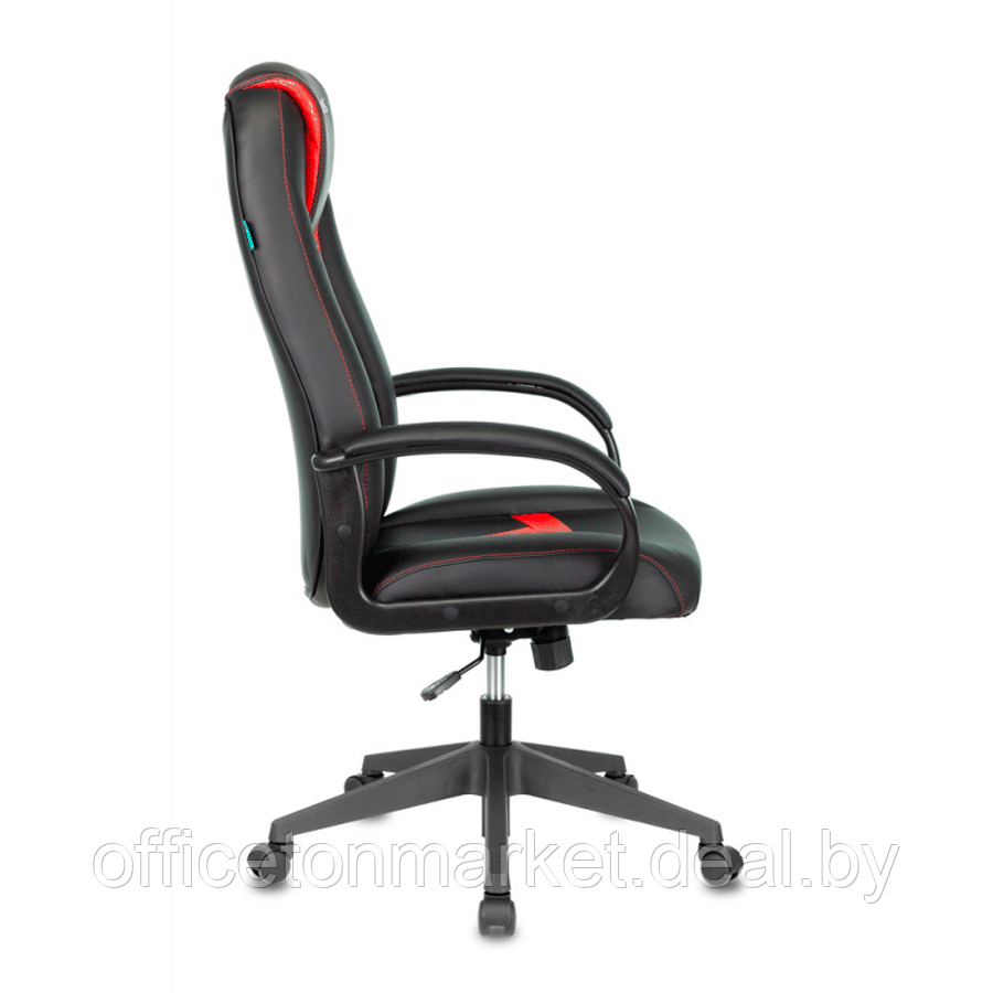 Кресло игровое Бюрократ "Zombie 8", экокожа, пластик, черный, красный - фото 3 - id-p177878018