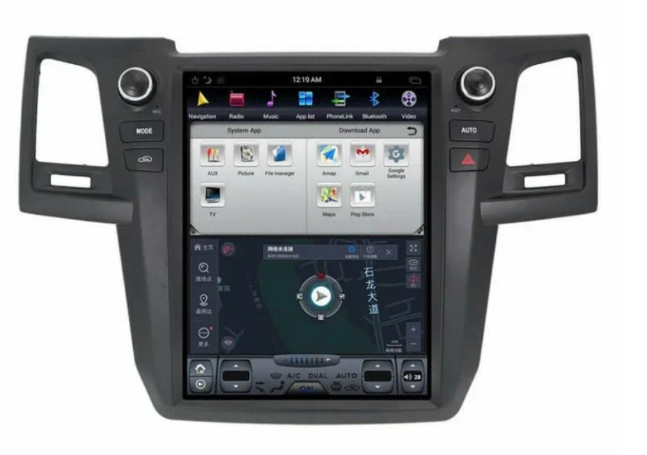 Штатная магнитола Carmedia для Toyota Hilux/Fortuner 2011-07.2015 на Android 10