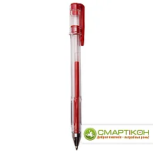 Ручка гелевая DOLCE COSTO 0,5 мм прозрачный корпус красная D00218.