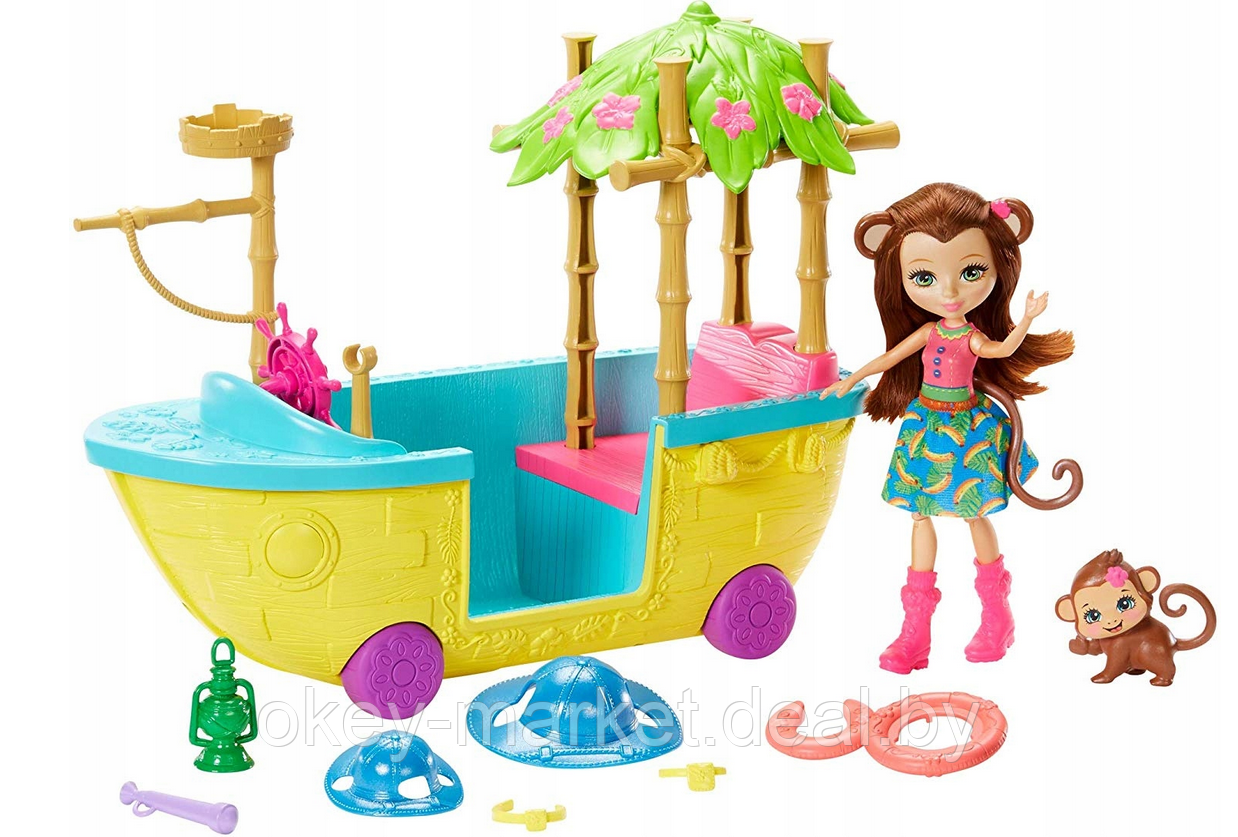 Игровой набор Mattel Enchantimals Джунгли-лодка GFN58 - фото 1 - id-p177885034