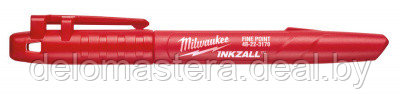 Маркер Milwaukee INKZALL красный тонкий для стройплощадки (1шт) 48223170 - фото 1 - id-p177882675