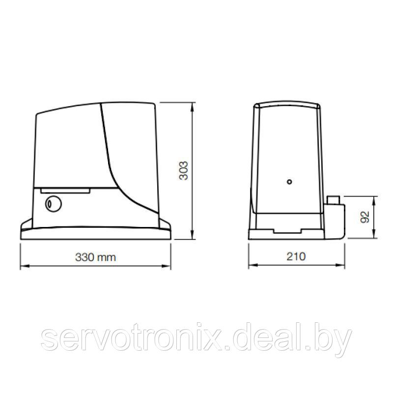 Автоматика для откатных ворот Nice ROX1000KIT (макс. вес 1000кг.) - фото 2 - id-p177884859