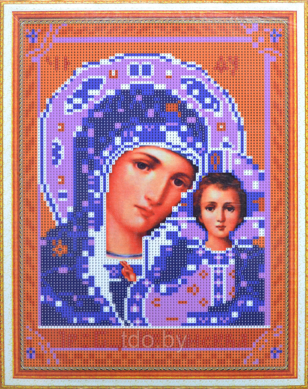 Алмазная мозаика на подрамнике 30х40 см. Икона Пресвятая Богородица Казанская - фото 1 - id-p177886999