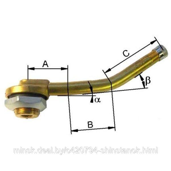 Вентиль для бескамерных шин грузовых автомобилей артикул V3.13.1.