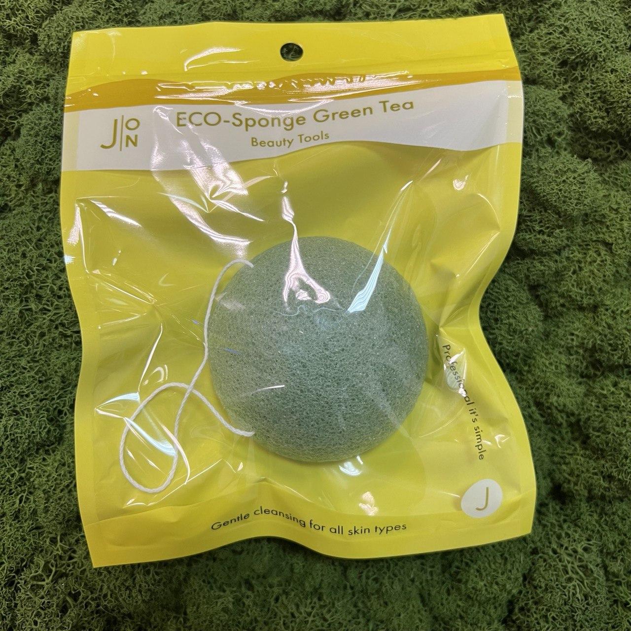 Спонж конняку зеленый чай J:ON ECO-Sponge Green Tea