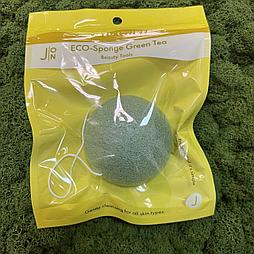 Спонж конняку зеленый чай J:ON ECO-Sponge Green Tea